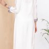 White Embroidered Long Tops - Image 4
