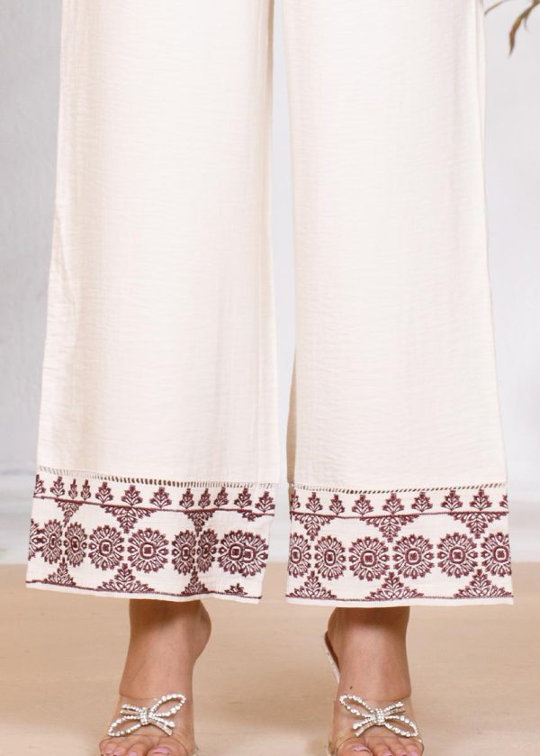 Border Embroidered Ladies Pant - Image 4